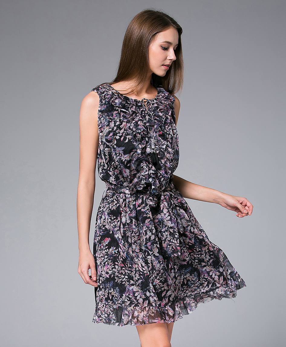 Dress - Printed Silk Chiffon Dress